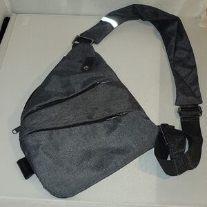 Anti-Theft Gray Sling Bag Or Crossbody